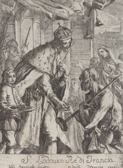 San Luis dando limosna a los pobres, 1735 de Giovanni Francesco Braccioli