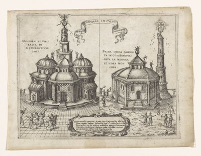 Milagro cristiano sucedió en Constantinopla Miracolo apparso en Costantinopolis (título sobre objeto) de Giovanni Francesco Camocio