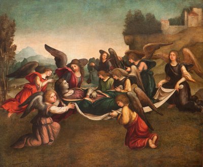 El funeral de la Virgen, después de la restauración de Giovanni Francesco Caroto