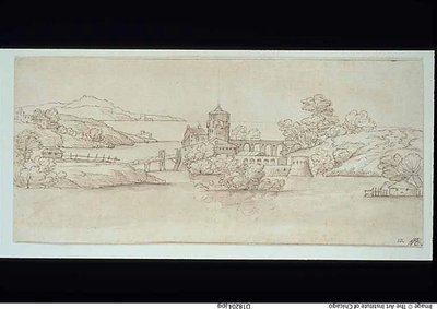 Paisaje con castillo de Giovanni Francesco Grimaldi