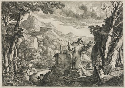 San Francisco de Asís recibiendo los estigmas de Giovanni Francesco Grimaldi