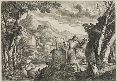 San Francisco de Asís recibiendo los estigmas de Giovanni Francesco Grimaldi