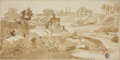 Vista de Roma, con via Appia de Giovanni Francesco Grimaldi