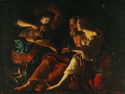 Lot y sus hijas de Giovanni Francesco Guerrieri