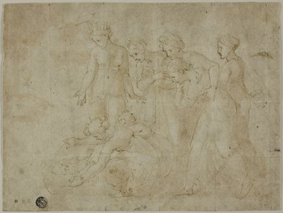 El hallazgo de Moisés de Giovanni Francesco Penni