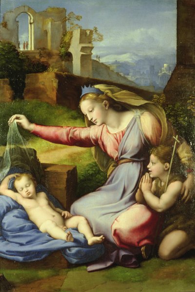 Virgen del velo (La Virgen del diadema azul) de Giovanni Francesco Penni