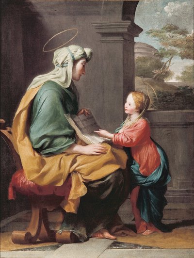 La educación de la Virgen María de Giovanni Francesco Romanelli