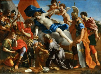 Venus vertiendo un bálsamo en la herida de Eneas de Giovanni Francesco Romanelli