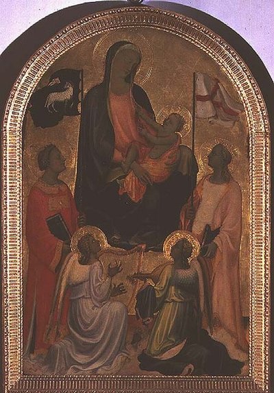 Madonna y Niño con San Esteban y Santa Úrsula de Giovanni Francesco Toscani