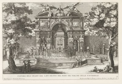 Fontein conoció a hydraulisch orgel en de tuinen van de Villa d