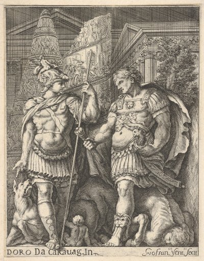 Dos soldados romanos de Giovanni Francesco Venturini