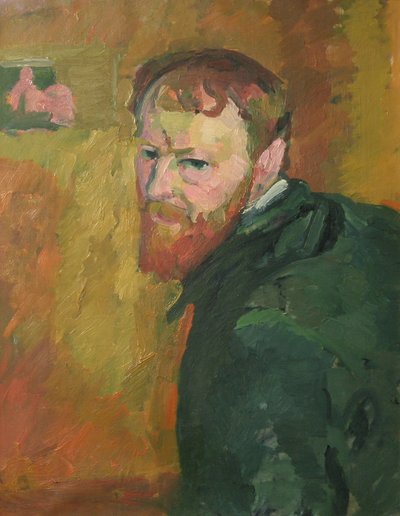 Autorretrato de Giacometti, Giovanni (1868-1933). Óleo sobre lienzo, c. 1913, Dimensión : 65x50. Kunsthaus Zúrich de Giovanni Giacometti