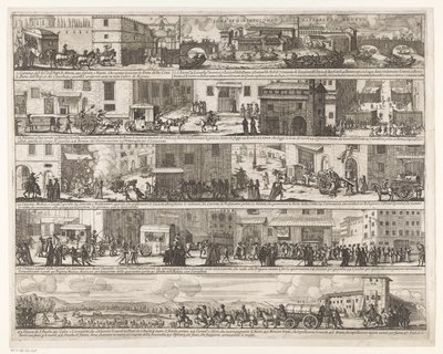 Mario Chigi llega a Roma plaga La peste en Roma 1656-1657 (título de la serie) de Giovanni Giacomo de