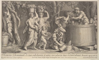 Escena de vendimia de Giovanni Girolamo Frezza