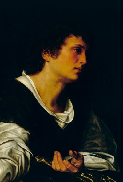 Figura de un joven, c.1530 (óleo sobre lienzo) de Giovanni Girolamo Savoldo