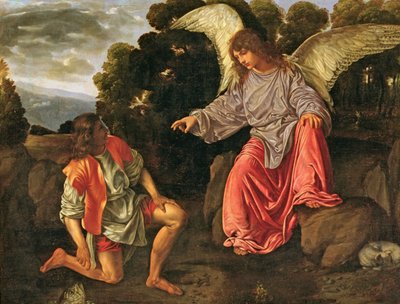 Tobías y el ángel, c.1530 (óleo sobre lienzo) de Giovanni Girolamo Savoldo