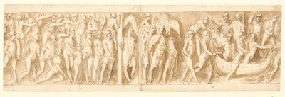 32 copias de la columna de Marco Aurelio, Piazza Colonna en Roma de Giovanni Guerra