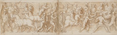 32 copias de la columna de Marco Aurelio, Piazza Colonna en Roma de Giovanni Guerra