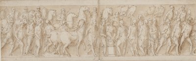 Mujeres capturadas son llevadas; desfile de los guardias; Marco Aurelio sacrifica en un altar; Marco Aurelio observa un ataque de Giovanni Guerra