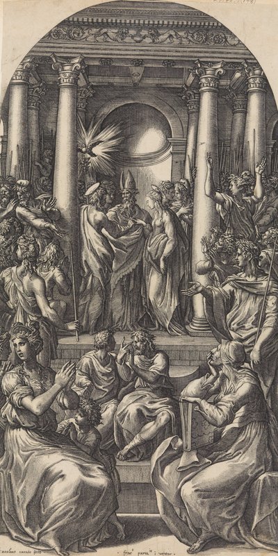 El matrimonio de la Virgen de Giovanni Jacopo Caraglio