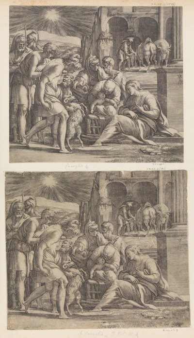 La Adoración de los Pastores de Giovanni Jacopo Caraglio