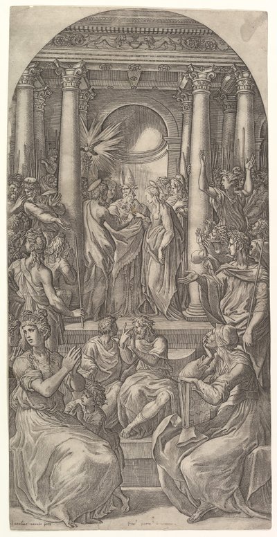 El matrimonio de la Virgen, ca. 1525 de Giovanni Jacopo Caraglio