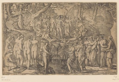 Concurso entre las Musas y las Pierides de Giovanni Jacopo Caraglio