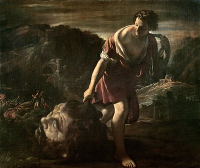 David Arrastrando la Cabeza de Goliat de Giovanni Lanfranco