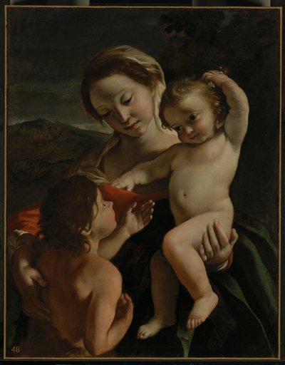 Virgen con el Niño y San Juan Bautista de Giovanni Lanfranco