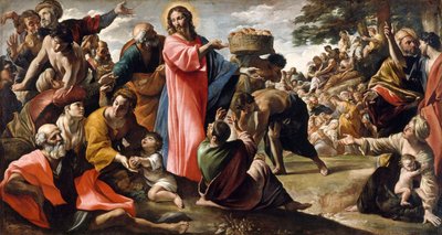 El milagro de los panes y los peces de Giovanni Lanfranco