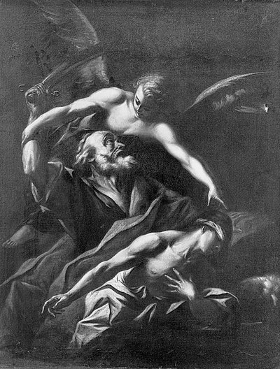 El sacrificio de Isaac de Giovanni Lanfranco
