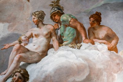 Venus y Marte. Detalle de "El consejo de los dioses" 1624-1625. fresco de Giovanni Lanfranco