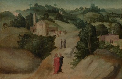 Escenas de una leyenda, probablemente hacia 1515-1520 (óleo sobre lienzo) de Giovanni Larciani