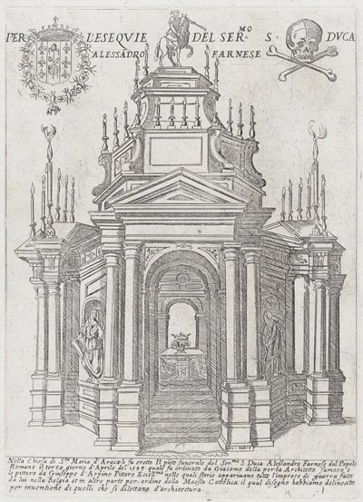 Catafalco para el Duque Alessandro Farnese, 1593 de Giovanni Maggi