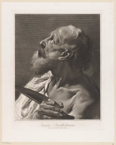 apóstol bartolomé San Bartolomé (título sobre objeto) Apóstoles (título de la serie) de Giovanni Marco Pitteri
