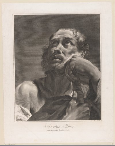Apóstol Santiago el Menor S. Jacobus Minor (título sobre el objeto) Apóstoles (título de la serie) de Giovanni Marco Pitteri