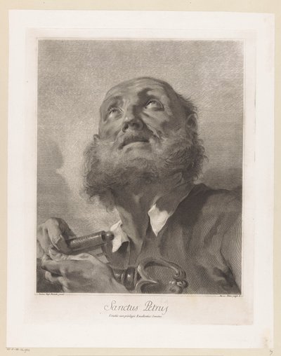 Apóstol Pedro San Pedro (título sobre el objeto) Apóstoles (título de la serie) de Giovanni Marco Pitteri