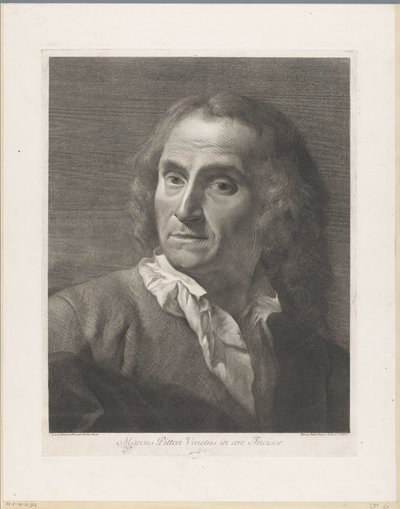 Portret van grabador Giovanni Marco Pitteri Marcus Pitteri Blue Engraver in Air (título sobre el objeto) de Giovanni Marco Pitteri