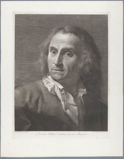 Portret van grabador Giovanni Marco Pitteri Marcus Pitteri Blue Engraver in Air (título sobre el objeto) de Giovanni Marco Pitteri