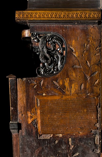 Coro Canónico de Madera, Incrustado por Giovanni Maria Platina 1484, Incrustación lateral derecha de Giovanni Maria Platina