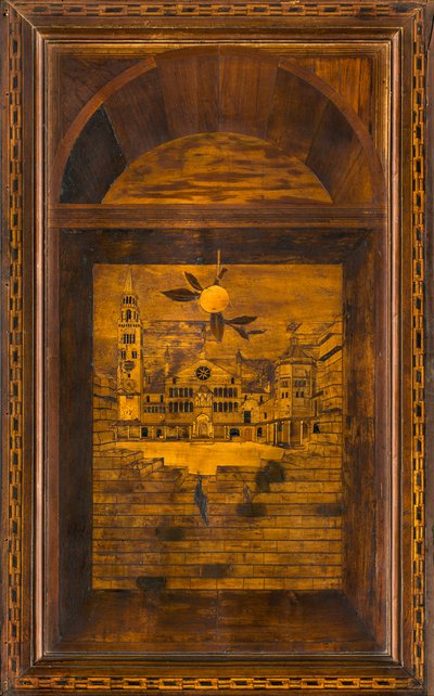 Coro Canónico de Lignaean, Incrustado por Giovanni Maria Platina 1484, Silla Superior, Piazza del Duomo de Cremona de Giovanni Maria Platina