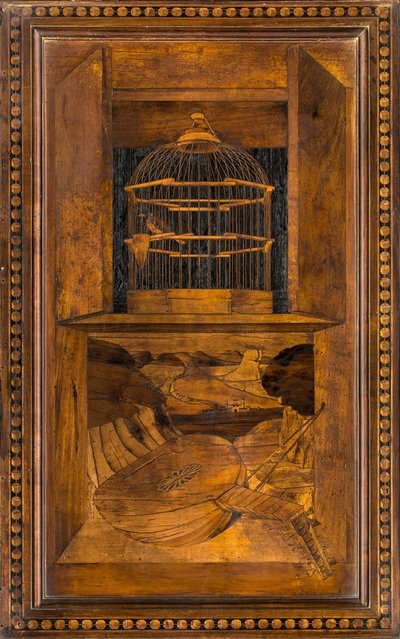 Coro canónico de madera, Incrustado por Giovanni Maria Platina 1484, Sitial superior de Giovanni Maria Platina