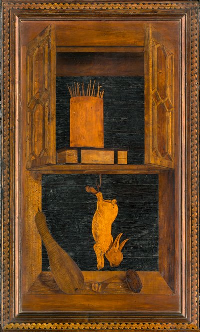 Coro canónico de madera, Incrustado por Giovanni Maria Platina 1484, Sitial superior de Giovanni Maria Platina