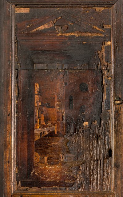 Coro canónico de madera, taraceado por Giovanni Maria Platina 1484, Sitial superior de Giovanni Maria Platina