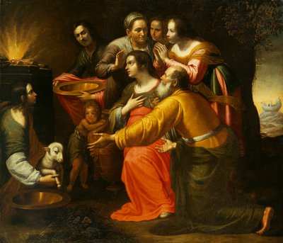 El sacrificio de Noé después del diluvio (óleo sobre lienzo) de Giovanni Martinelli