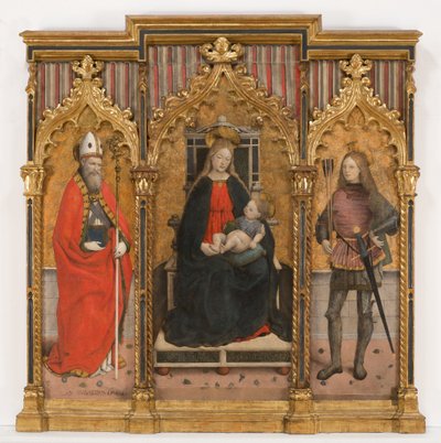 La Virgen entronizada con el Niño y los santos Ubaldo y Sebastián de Giovanni Martino Spanzotti