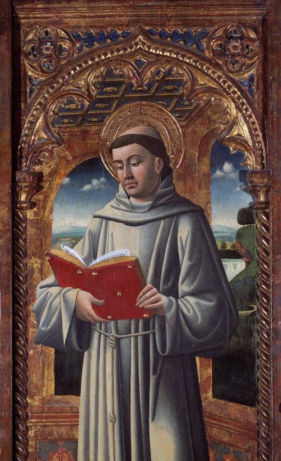Natividad y santos (detalle) de Giovanni Mazone