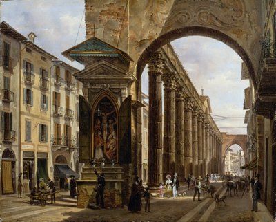 Columnas de San Lorenzo en Milán de Giovanni Migliara