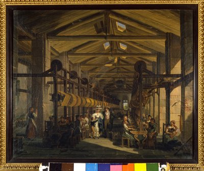 Hilado de seda. Pintura de Giovanni Migliara de Giovanni Migliara