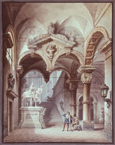 El huésped de piedra, bromista de Sevilla de Giovanni Migliara